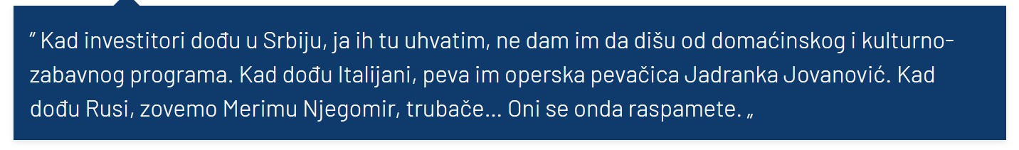 Istinomer, Predsednik JS o privlačenju investitora. (Blic, 11. 8. 2013. godine)