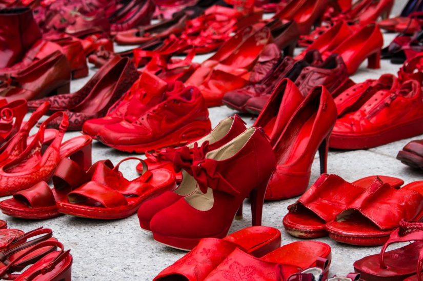 crvene cipele, femicid, canva