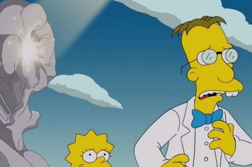 Scena i Simpsonovih sa statuom koja je poslužila za nove teorije zavera