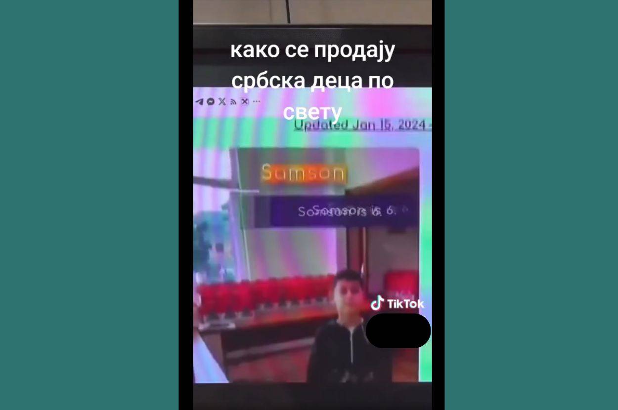 TikTok video o navodnoj prodaji srpske dece